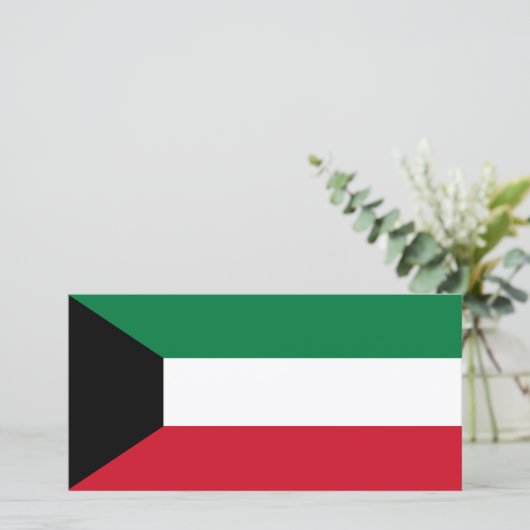 Vlag van Koeweit Kaart (Staand voorkant)