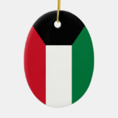 Vlag van Koeweit Keramisch Ornament (Voorkant)