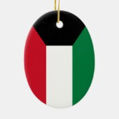 Vlag van Koeweit Keramisch Ornament (Achterkant)