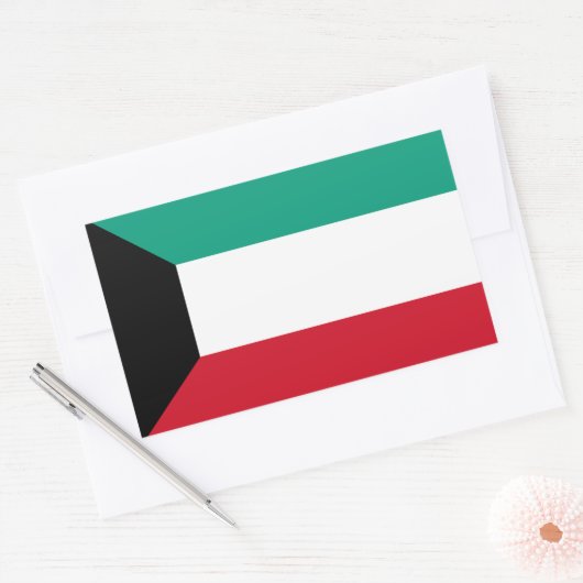 Vlag van Koeweit Rechthoekige Sticker (Envelop)