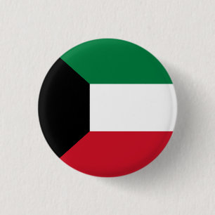Vlag van Koeweit Ronde Button 3,2 Cm