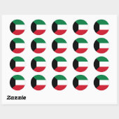 Vlag van Koeweit Ronde Sticker (Vel)