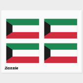 Vlag van Koeweit, vlag van Koeweit Rechthoekige Sticker (Vel)