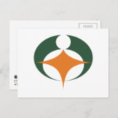 Vlag van Koga, Shiga, Japan Briefkaart (Voorkant / Achterkant)