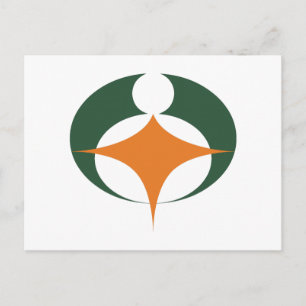 Vlag van Koga, Shiga, Japan Briefkaart