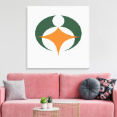 Vlag van Koga, Shiga, Japan Canvas Afdruk (Insitu (Woonkamer))