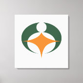 Vlag van Koga, Shiga, Japan Canvas Afdruk (Voorkant)