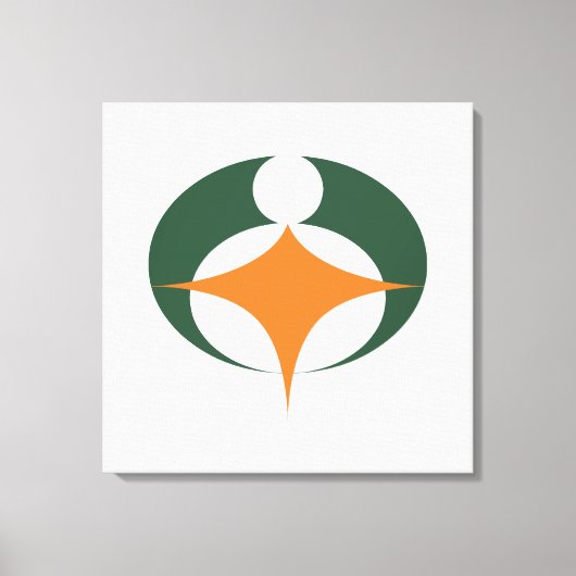 Vlag van Koga, Shiga, Japan Canvas Afdruk (Voorkant)