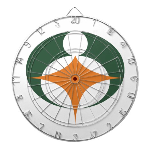 Vlag van Koga, Shiga, Japan Dartbord (Voorkant)