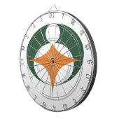 Vlag van Koga, Shiga, Japan Dartbord (Voorkant Rechts)