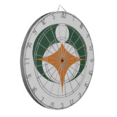 Vlag van Koga, Shiga, Japan Dartbord (Voorkant Links)