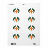 Vlag van Koga, Shiga, Japan Etiket (Full Sheet)