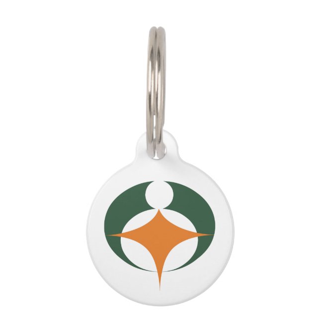 Vlag van Koga, Shiga, Japan Huisdierpenning (Voorkant)