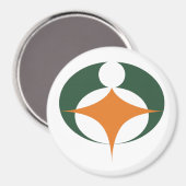 Vlag van Koga, Shiga, Japan Magneet (Voorkant / Achterkant)