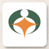 Vlag van Koga, Shiga, Japan Onderzetter (Voorkant)