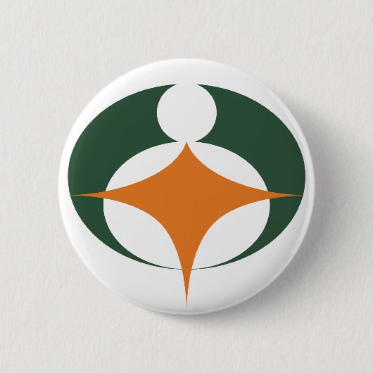 Vlag van Koga, Shiga, Japan Ronde Button 5,7 Cm (Voorkant)