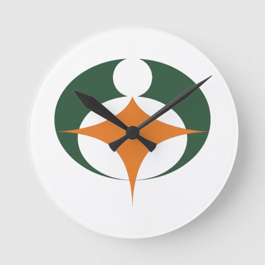 Vlag van Koga, Shiga, Japan Ronde Klok (Voorkant)