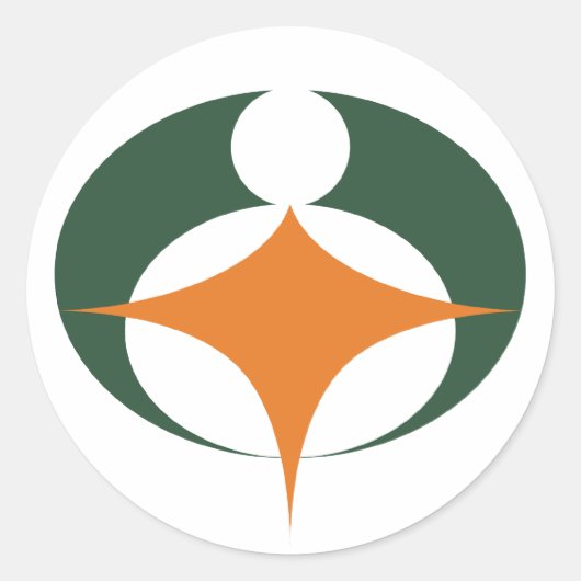 Vlag van Koga, Shiga, Japan Ronde Sticker (Voorkant)