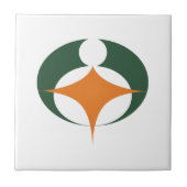 Vlag van Koga, Shiga, Japan Tegeltje (Voorkant)