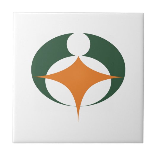 Vlag van Koga, Shiga, Japan Tegeltje (Voorkant)