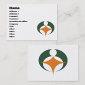 Vlag van Koga, Shiga, Japan Visitekaartje (Voorkant / Achterkant)