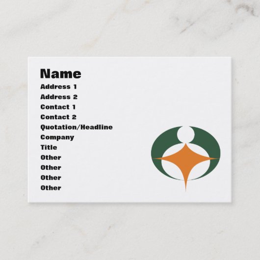 Vlag van Koga, Shiga, Japan Visitekaartje (Voorkant)