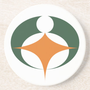 Vlag van Koga, Shiga, Japan Zandsteen Onderzetter