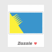 Vlag van Kohtla-Järve, Estland Sticker (Vel)