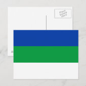 Vlag van Komi Republiek Briefkaart (Voorkant / Achterkant)