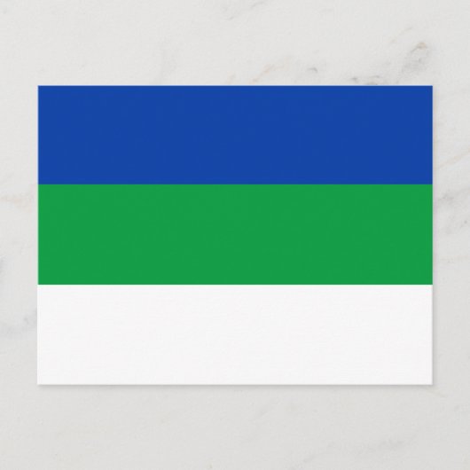 Vlag van Komi Republiek Briefkaart (Voorkant)