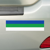 Vlag van Komi Republiek Bumpersticker (Op auto)