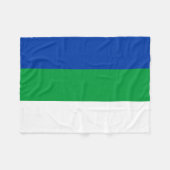 Vlag van Komi Republiek Fleece Deken (Voorkant (Horizontaal))