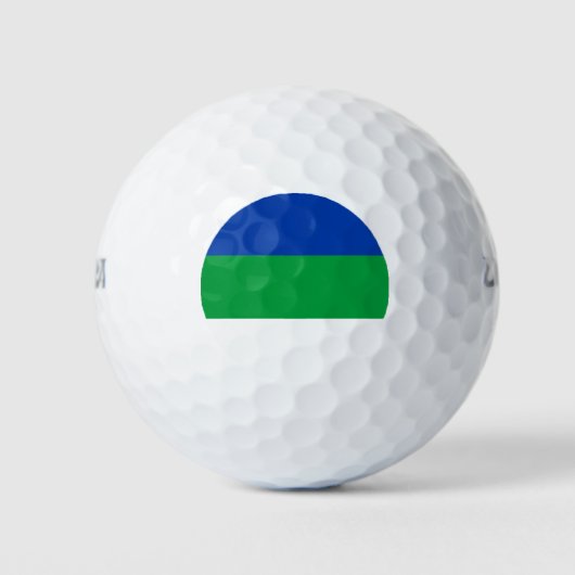 Vlag van Komi Republiek Golfballen (Voorkant)