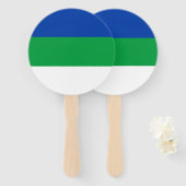 Vlag van Komi Republiek Handwaaier (Voorkant en achterkant)