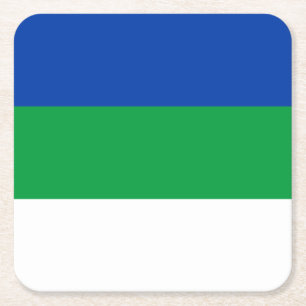 Vlag van Komi Republiek Kartonnen Onderzetters