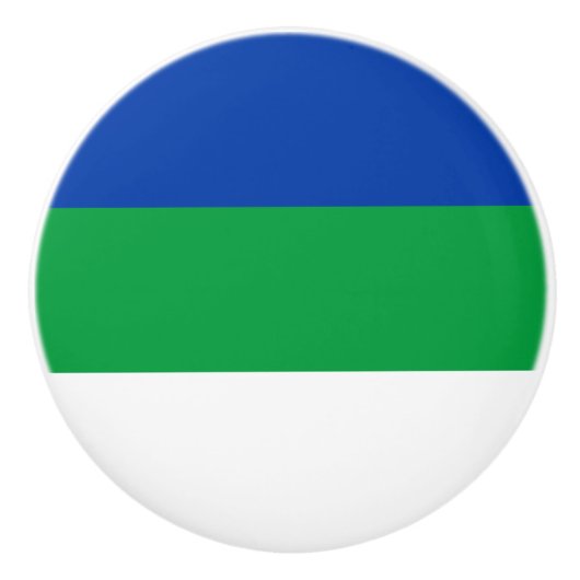 Vlag van Komi Republiek Keramische Knop (Voorkant)