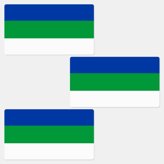 Vlag van Komi Republiek Labels (Groep)