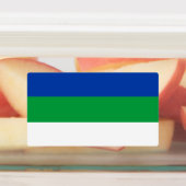Vlag van Komi Republiek Labels (Aangebracht)