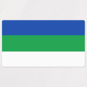 Vlag van Komi Republiek Labels (Design 1)