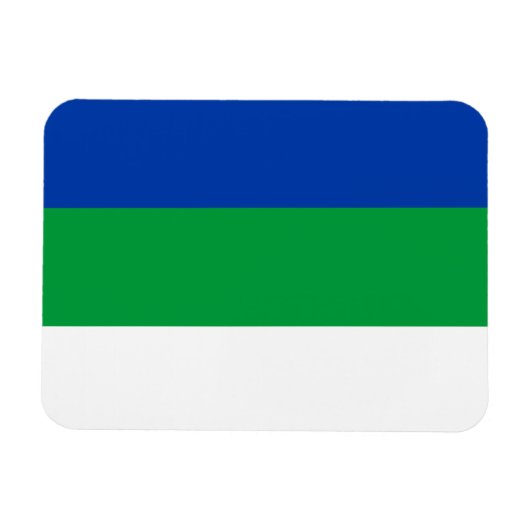 Vlag van Komi Republiek Magneet (Horizontaal)
