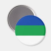 Vlag van Komi Republiek Magneet (Voorkant / Achterkant)