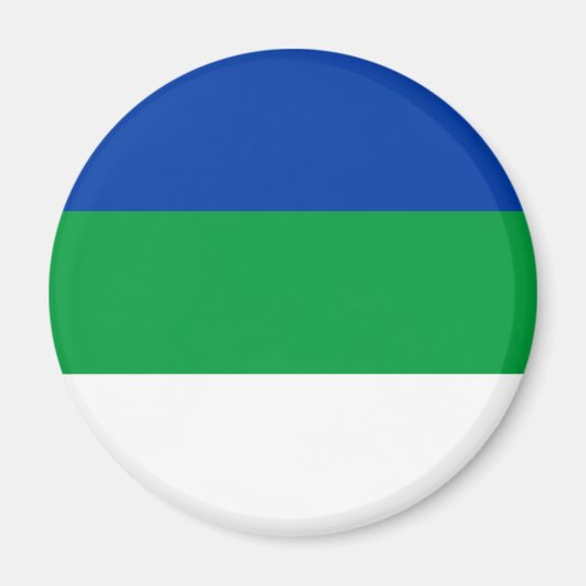 Vlag van Komi Republiek Magneet (Voorkant)