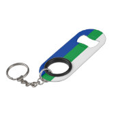 Vlag van Komi Republiek Mini Flessenopener (Voorkant Gekanteld)