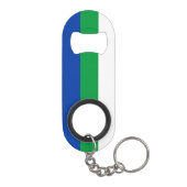 Vlag van Komi Republiek Mini Flessenopener (Achterkant)