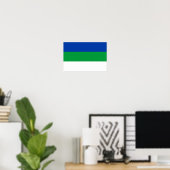 Vlag van Komi Republiek Poster (Thuiskantoor)