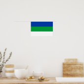 Vlag van Komi Republiek Poster (Keuken)