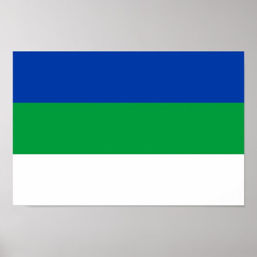 Vlag van Komi Republiek Poster (Voorkant)