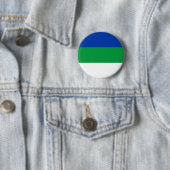 Vlag van Komi Republiek Ronde Button 5,7 Cm (In situ)