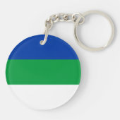 Vlag van Komi Republiek Sleutelhanger (Achterkant)