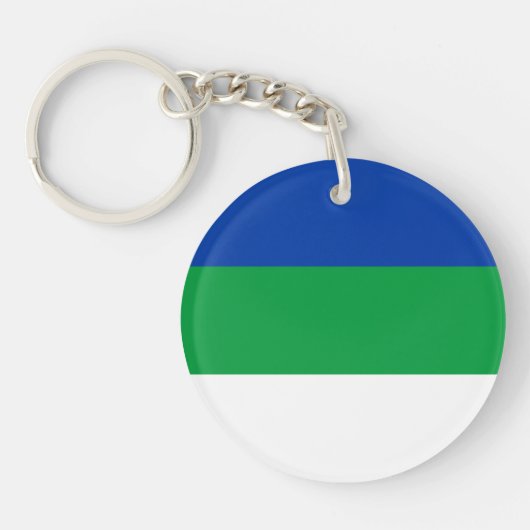 Vlag van Komi Republiek Sleutelhanger (Voorkant)